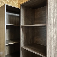 引越しのため安く処分。3段本棚2個 セット カラーボックスの画像