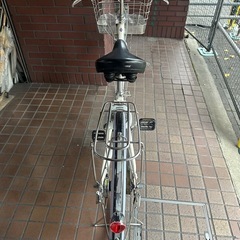 27インチ　ブリヂストン　アルベルトロイヤル　内装5段変速　点灯虫　ベルトドライブ　L型　パールホワイトの画像