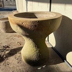 臼　石臼　メダカの画像