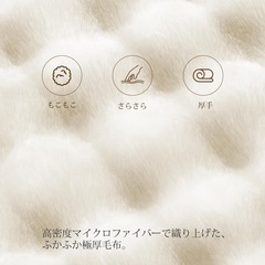 新品　ふわとろ毛布 モコモコ毛布 厚手 セミダブル 160×200 アイボリー 白 ブランケット 洗えるの画像