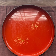 丸型　花柄　お盆③の画像