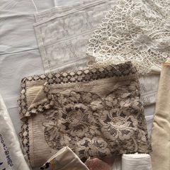 布　生地　端切れ布　　白　いっぱい⑤の画像