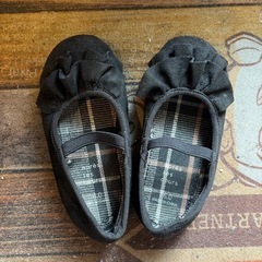 16.0㎝　シューズ　ブラック　黒の画像