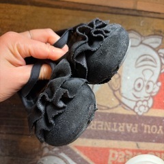 16.0㎝　シューズ　ブラック　黒の画像