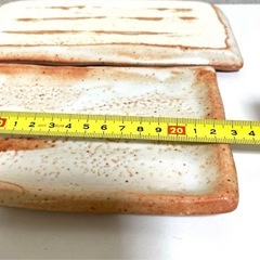 陶器製長方形皿 2枚セットの画像