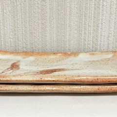 陶器製長方形皿 2枚セットの画像