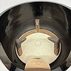 茶道具　桂窯　崇白造　真塗面取風炉（土風炉）セット　木箱付の画像