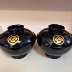 家紋入り吸い物椀10客の画像