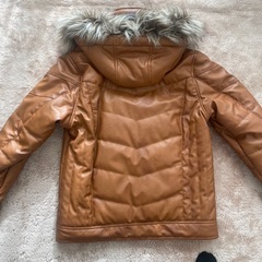 【新品未使用】メンズ キャメル合皮ジャケットMサイズの画像