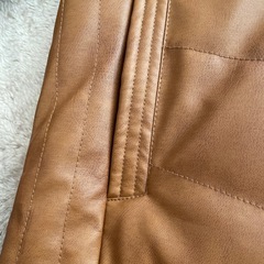 【新品未使用】メンズ キャメル合皮ジャケットMサイズの画像