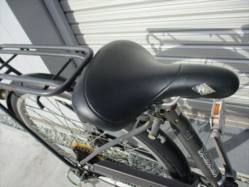 E742☆限定特価☆ 中古自転車 【26インチママチャリグレー6段LEDオート