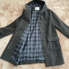 レディース ダッフルコート ダークグレー Lサイズの画像