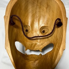 はんにゃの面　木彫りの画像