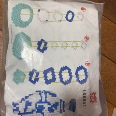 青白磁 花瓶 2個セット 中国風 陶器風 ブロックアートの画像