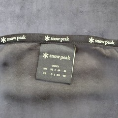 snow peak フード付きジップアップパーカー Mサイズ ブラックの画像