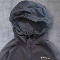 snow peak フード付きジップアップパーカー Mサイズ ブラックの画像