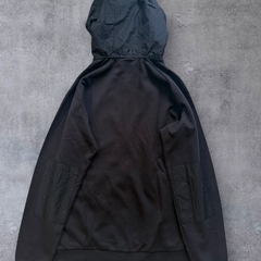 snow peak フード付きジップアップパーカー Mサイズ ブラックの画像