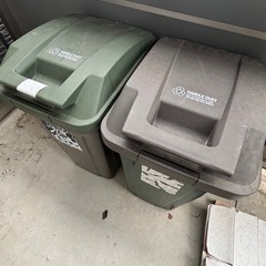 ASVEL ハンドルダストボックス 45L 2個セット　 グリーン ブラウンの画像