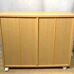 【B479】YAMAZEN/山善/キャスター付収納ラック/CSR-7520/ナチュラル/取手なし/中古の画像