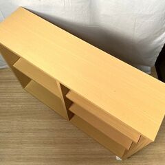 【B479】YAMAZEN/山善/キャスター付収納ラック/CSR-7520/ナチュラル/取手なし/中古の画像