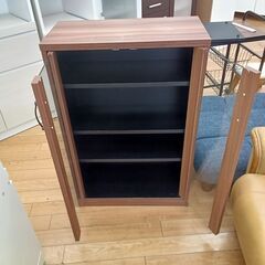★リユースのサカイつくば店★TK7722  レンジ台 ブラウン H90×D30×W60 クリーニング済みの画像