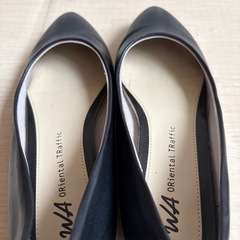 ORiental Traffic  フラット　ローヒール　 パンプス ブラック　黒　 フォーマル　 サイズ表記36の画像