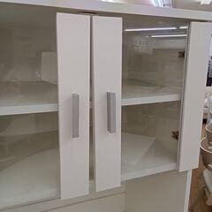 ★リユースのサカイつくば店★TK7724  食器棚 ホワイト H160×D40×W60 クリーニング済みの画像