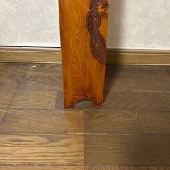 壁掛け　木彫り　飾り板　花柄 レトロ　インテリアの画像