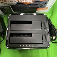 KURO-DACHI/CLONE/CRU3 | 玄人志向 USB3.2接続 3.5/2.5型 SATA SSD/HDDx2 スタンド 「クローン、エラースキップコピー」対応@Y左の画像