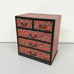 stp-3658和たんす4段和紙箪笥和柄扇子柄小物収納小物入れ収納ボックス