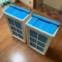 衣装ケース　衣類ケース　2個セット　ブルーの画像