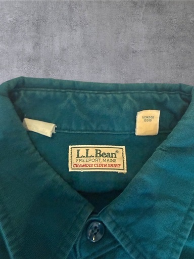 80s usa製 L.L.Bean シャモアクロス 長袖シャツ XL相当 17