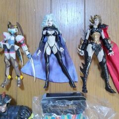 戦隊戦士フィギュア　5個セット　未使用等　1997年頃　経年保管品のためキズ汚れ少々有りの画像