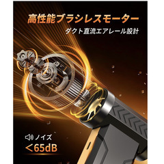 🟢【新品】THEKU 電動エアダスター 超強力ブロワー｜4段階風量調整・10000mAh大容量・充電式｜洗車/PC掃除対応（カモフラージュ）の画像