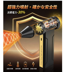🟢【新品】THEKU 電動エアダスター 超強力ブロワー｜4段階風量調整・10000mAh大容量・充電式｜洗車/PC掃除対応（カモフラージュ）の画像