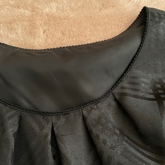 サテンワンピース ブラック 11号の画像