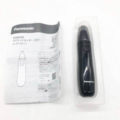 ss8187　パナソニック エチケットカッター ER-GN12-K ブラック おまけ付 取扱説明書付 Panasonic 乾電池式 鼻毛カッター 眉毛カッター メンズ グルーミング コードレス 眉 髭 耳 爪 身だしなみ エチケットカッター 中古の画像