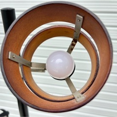 ニトリ フロアライト 電球3点付属 間接照明 NITORI インテリア ウッドリング 照明 スタンドライト ライトスタンド インテリア mw0926の画像