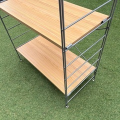 ベルメゾン　幅90cm ハンガーラック　ユニットシェルフ　可動棚の画像