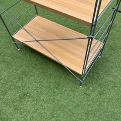 ベルメゾン　幅90cm ハンガーラック　ユニットシェルフ　可動棚の画像