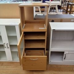 ★リユースのサカイつくば店★TK7725  レンジ台 ナチュラル H120×D42×W45 クリーニング済みの画像