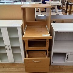 ★リユースのサカイつくば店★TK7725  レンジ台 ナチュラル H120×D42×W45 クリーニング済みの画像