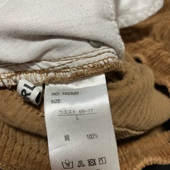 コーデュロイワイドパンツの画像