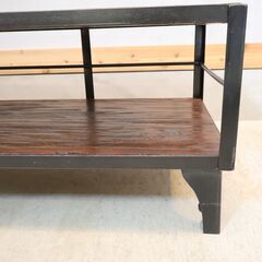 journal standard(ジャーナルスタンダードファニチャー)のカルビ TVボードです。アイアンと古木がインダストリアルなテレビボード。工業系やブルックリンスタイルなど男前インテリアに♪の画像