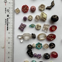 ビンテージ風ビーズセット 92個 2の画像