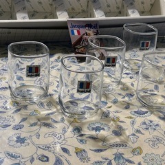 【新品未使用】台座付き！レトロな！グラスセットの画像