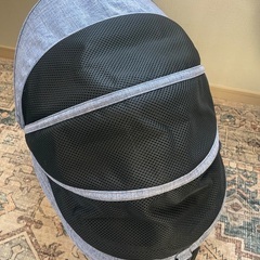 新品未使用・箱無し　エアバギー ドーム3 コット(メランジデニムのラージ)&ドームマット(カモフラージュ)&コットカバー(サンド)の3点の画像