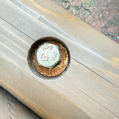 木製　屋外長椅子の画像