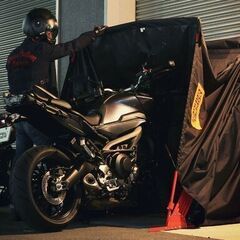 ※引き取り限定　新品  DOPPELGANGER(ドッペルギャンガー) ストレージバイクシェルター2 自転車・モーターサイクル用屋外簡易車庫 Mサイズ [W270 x D105 x H155cm] DCC374M-BK 外箱付 最安値 　ヤフオク　メルカリ　アリエク　ラクマ　より安い！！！　ニンジャ 　カワサキ　キャンプ　アプガレ　バイク 用品大量出品中！！　外箱全て付！！　防犯　簡易シェルター　大阪　豊中の画像