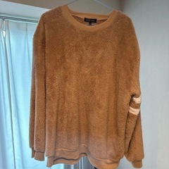 極美品 neos ビッグシルエット 袖ライン ボア トレーナーの画像